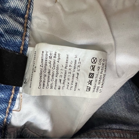 Shein Wide Leg Ripped Knee High Rise Denim Jeans - Picture 9 of 9